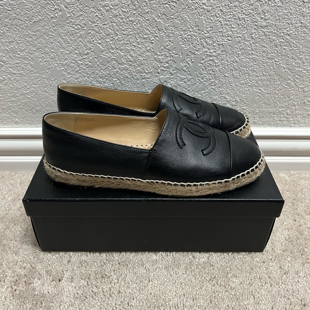 Chanel leather espadrilles